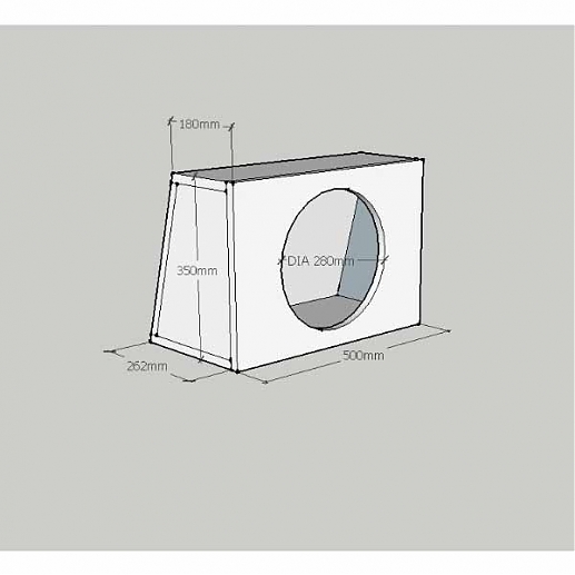 Закрытый короб под 12 сабвуфер чертеж